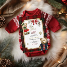 Christmas Gender Reveal Party Invitation | He or S