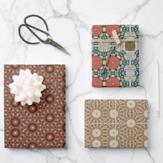 Christmas Geometric Design Wrapping Paper Sheet