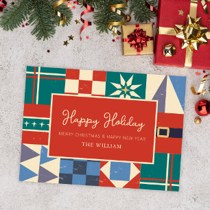 Christmas geometric Flat Holiday Card