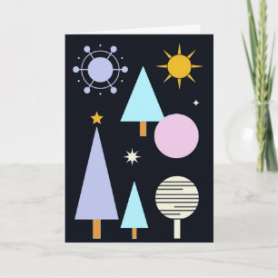 Christmas Geometric Holiday Forest –Modern Winter  Card