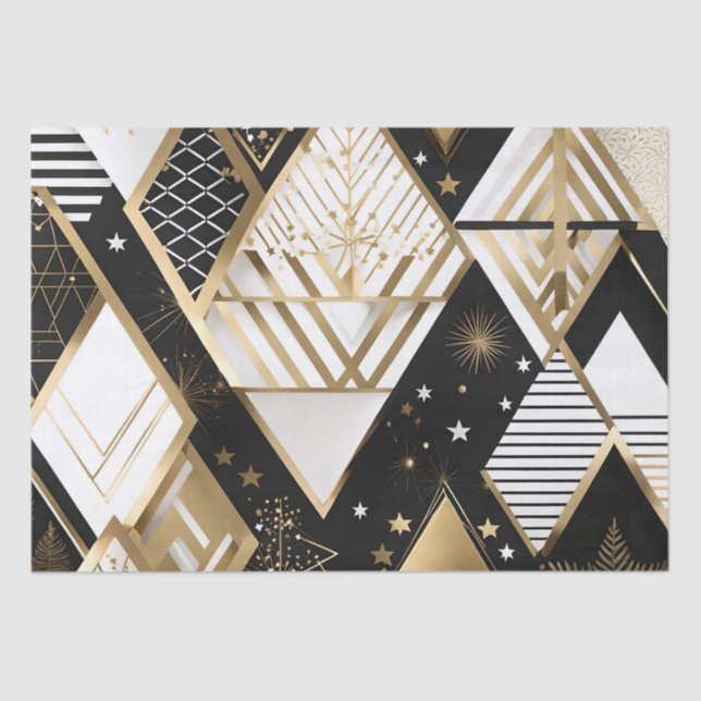 christmas geometric shapes tissue paper (Front)