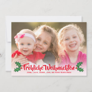 Christmas German Fröhliche Weihnachten Photo Card