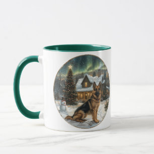 Christmas German Shepherd Dog Mug