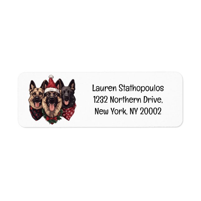 Christmas German Shepherd Dogs (Front)
