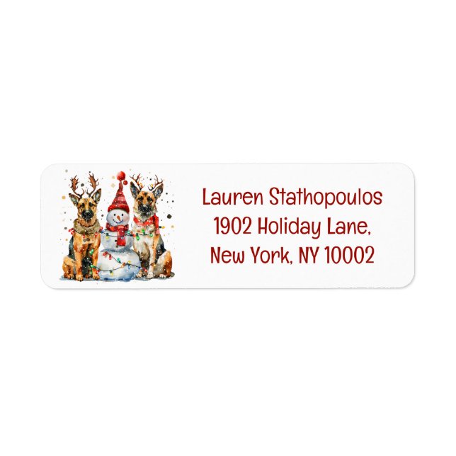 Christmas German Shepherd Dogs (Front)