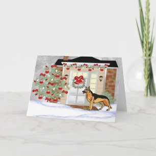 Christmas German Shepherd Holiday Card