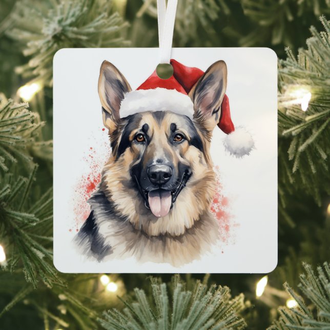 christmas german shepherd holiday ornament (Insitu)