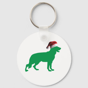 Christmas German Shepherd Keychain