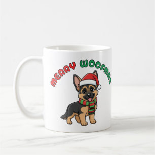 Christmas German Shepherd Mug: Merry Woofmas Coffee Mug