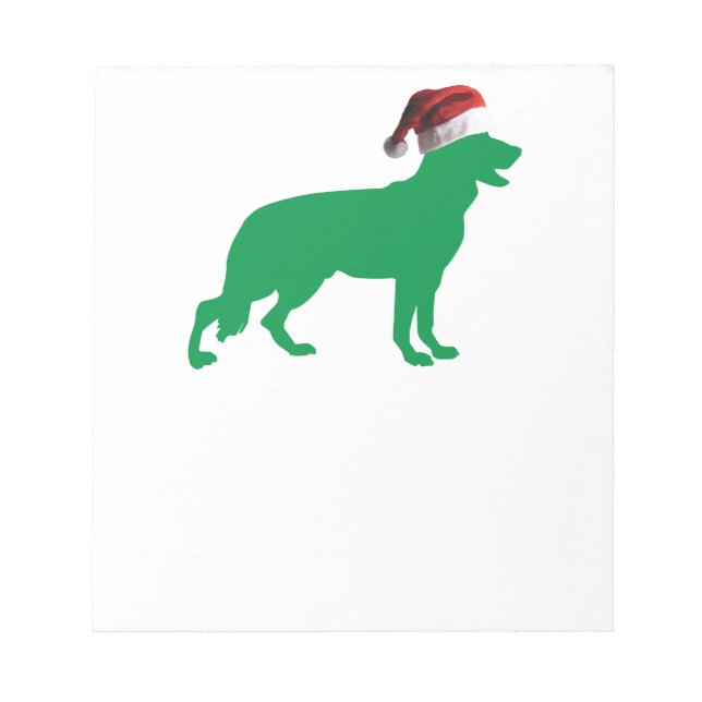 Christmas German Shepherd Notepad (Front)