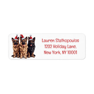 Christmas German Shepherd Santa Dogs