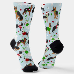 Christmas German Shepherd Socks
