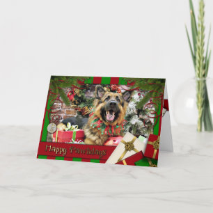 Christmas - German Shepherd - Thor Holiday Card