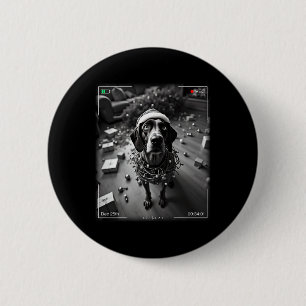 Christmas German Shorthaired Pointer Caught On Cam 2 Inch Round Button