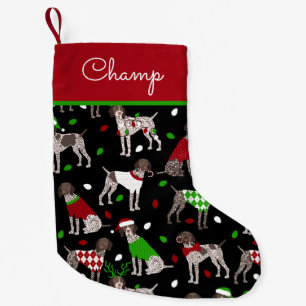 Christmas German Shorthaired Pointer Small Christmas Stocking