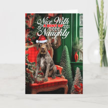 Christmas German Wirehair Pointer Naughty or Nice
