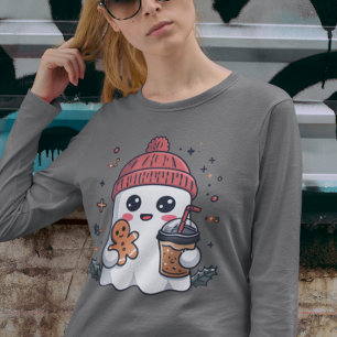 Christmas Ghost Iced Coffee  T-Shirt