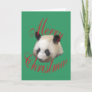 Christmas Giant Panda Holiday Card