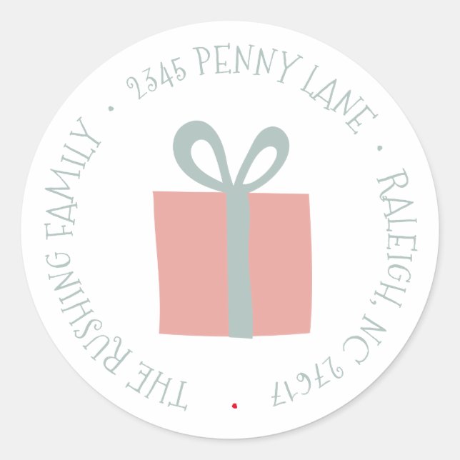 Christmas Gift Address Labels (Front)