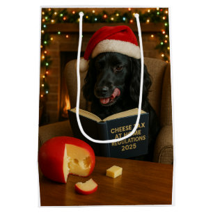 Christmas gift bag Christmas black Working Cocker