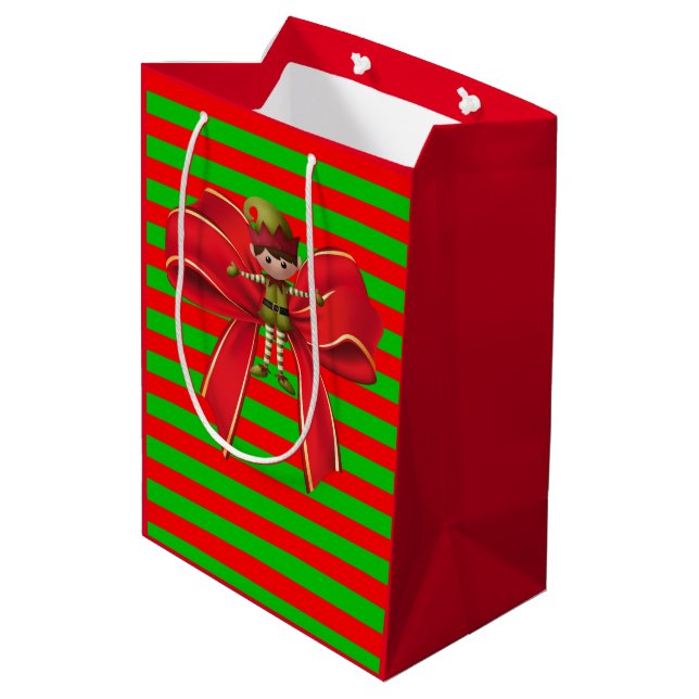 Christmas Gift Bags Elf (Back Angled)