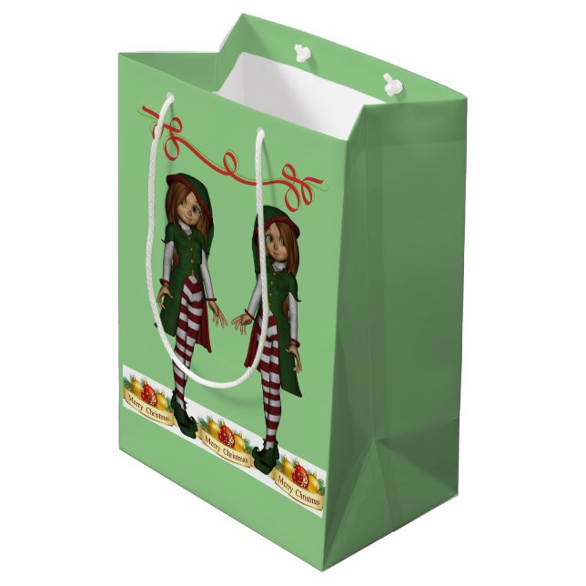 Christmas Gift Bags Elf (Back Angled)