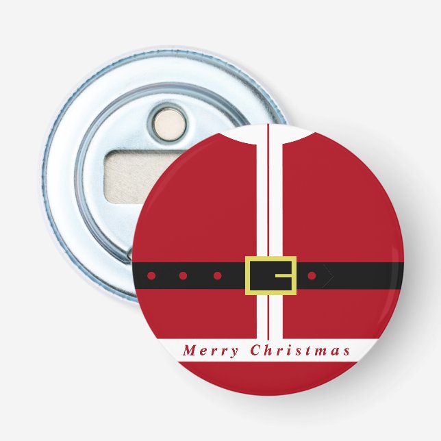 Christmas Gift Bottle Opener Funny Santa Design (Front)
