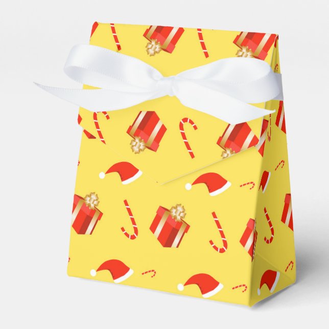 Christmas gift box Santa hat candy cane (Front Side)