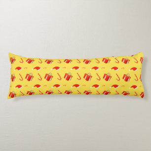Christmas gift box Santa hat candy cane Body Pillow