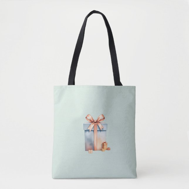 Christmas Gift Box Tote Bag (Front)