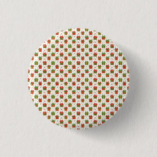Christmas Gift Boxes and Bows Seamless Pattern 1 Inch Round Button
