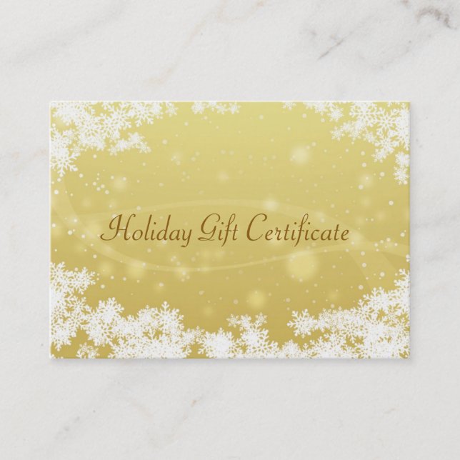 Christmas gift certificate (Front)