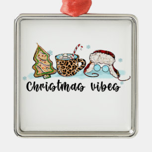 Christmas Gift Christmas Vibes Metal Ornament