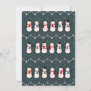 Christmas Gift Cute Snowman Through The Snow Holiday Card
