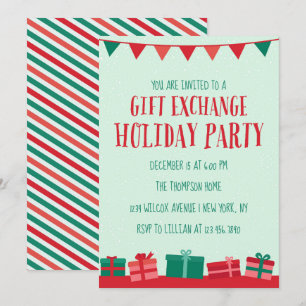 Christmas Gift Exchange Holiday Party Invitation