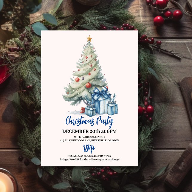 Christmas Gift Exchange Holiday Party Invitation (Creator Uploaded)