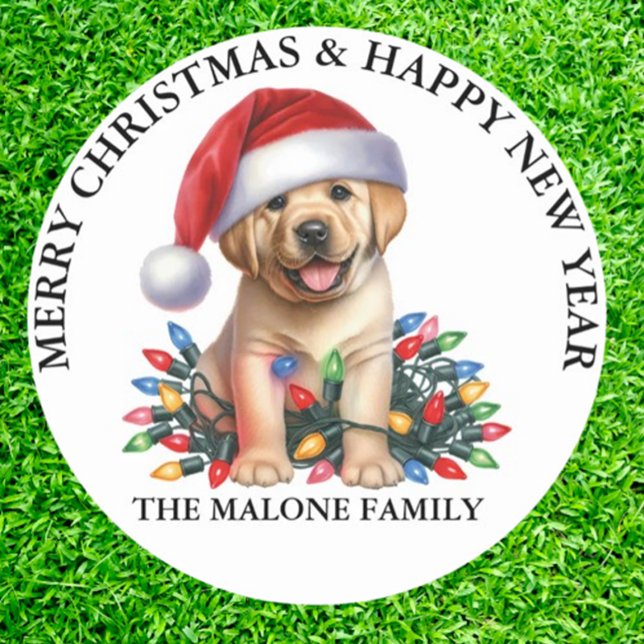 Christmas Gift for Your Golden Labrador  Classic Round Sticker (Creator Uploaded)