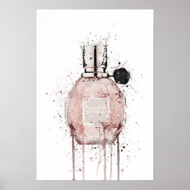 Christmas Gift Fragrance Bottle  'Pink Mauve' Poster (Front)