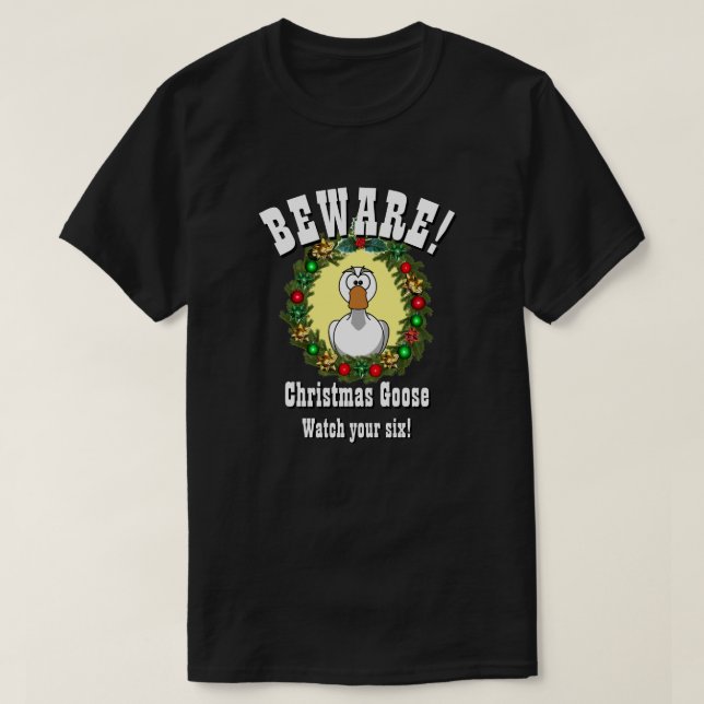 Christmas Gift Funny Novelty CHRISTMAS GOOSE  T-Sh T-Shirt (Design Front)