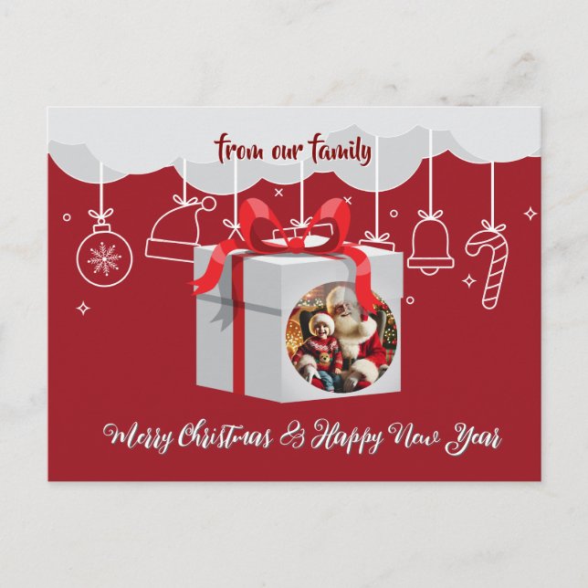 Christmas gift holiday postcard (Front)