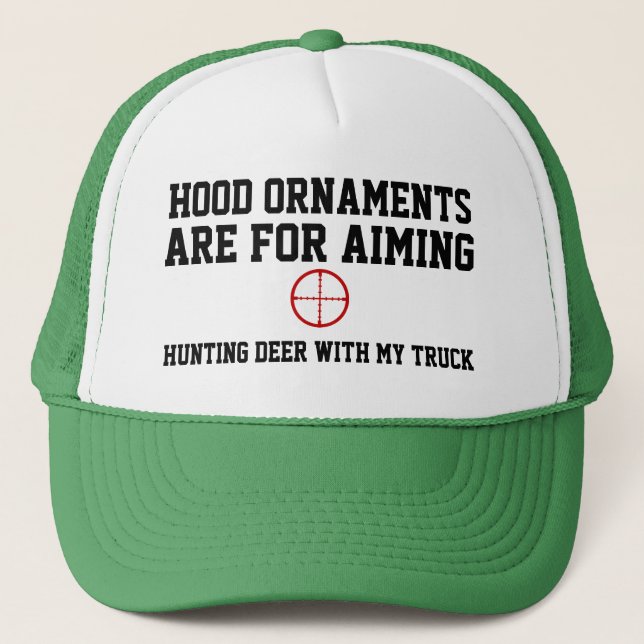 CHRISTMAS Gift Idea Baseball HUNTS WITH TRUCK Truc Trucker Hat (Front)