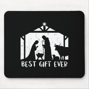 Christmas Gift Jesus Nativity Christian Men Women Mouse Pad