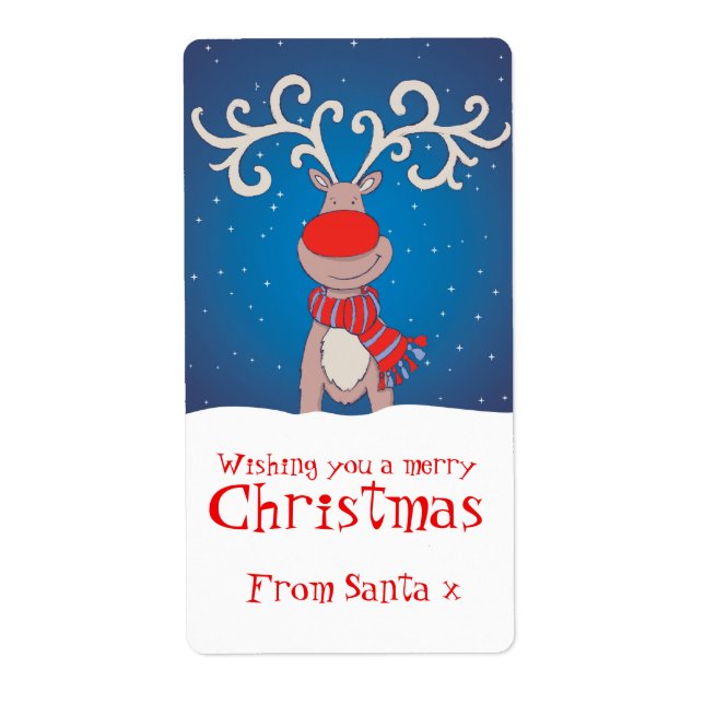 Christmas gift labels blue (Front)