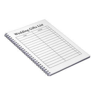 Christmas Gift List  Notebook