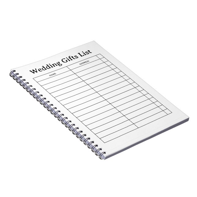 Christmas Gift List  Notebook (Right Side)