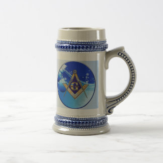 CHRISTMAS GIFT MASONIC EMBLEM BEER STEIN