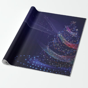 Christmas gift paper in blue