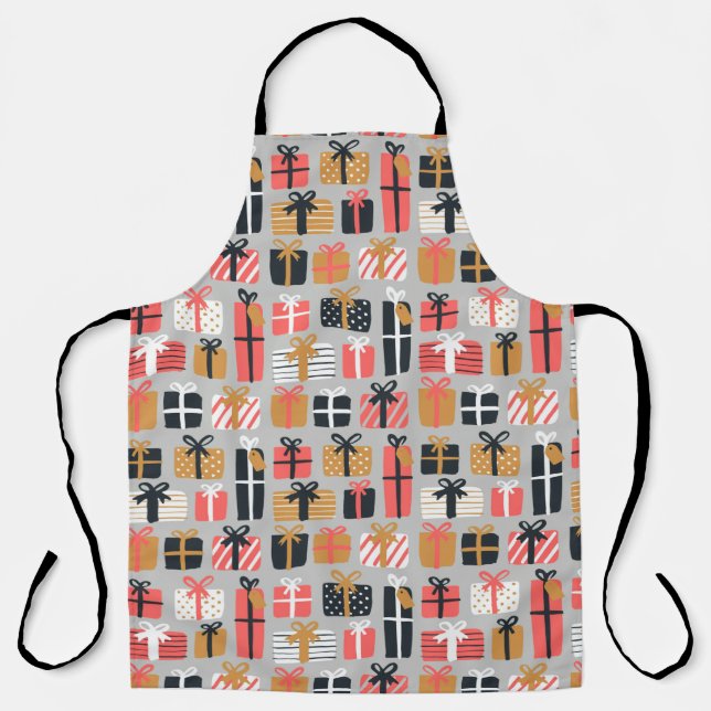 Christmas gift pattern apron (Front)