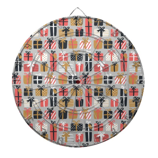 Christmas Gift Pattern Dartboard (Front)
