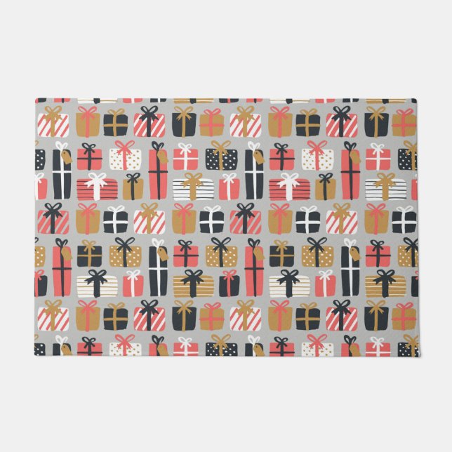 Christmas Gift Pattern Doormat (Front)
